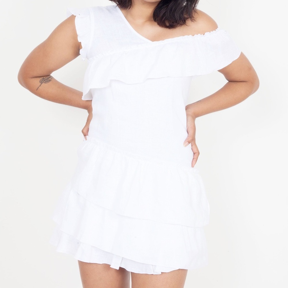 Sir linen ruffle dress!